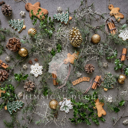 It's Beginning To Look A Lot Like Christmas Felt on Vinyl Rectangular Placemats