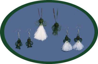 Karoo Angels - Leaf Green Wire Knitted Juweel Pendant