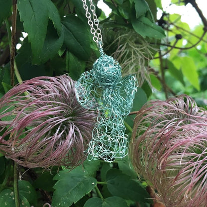 Karoo Angels - Malachite Wire Knitted Juweel Pendant