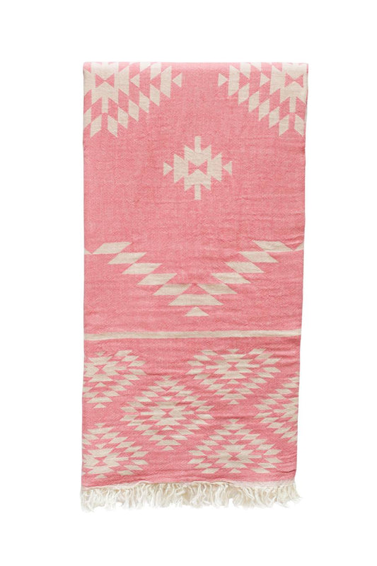 Kelim Light Pink Turkish Towel