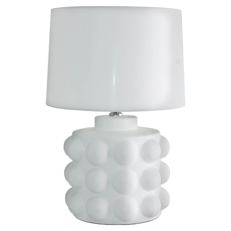 White Ceramic Lamp and Shade (62 cm)