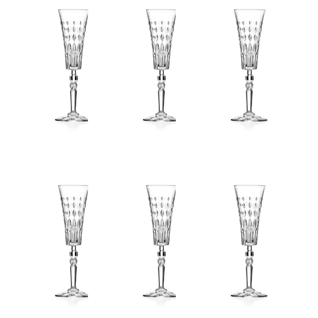 RCR - Marilyn Flute Glass - 170ml - Set of 6