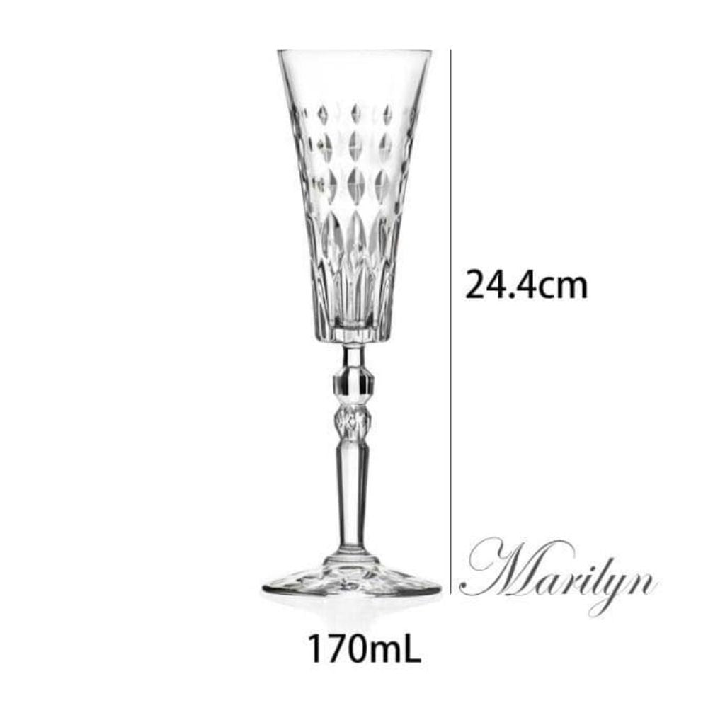 RCR - Marilyn Flute Glass - 170ml - Set of 6