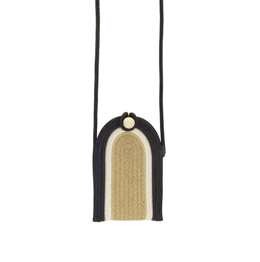 Phone Pouch - Charcoal Jute Jungle