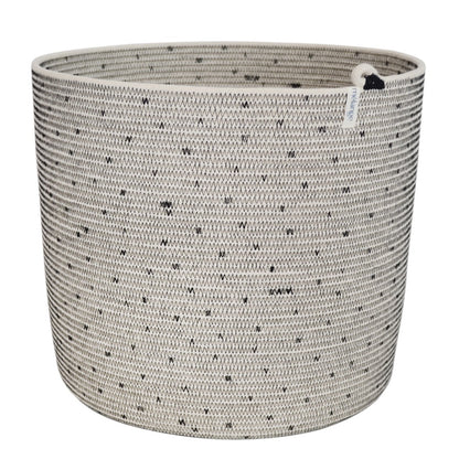 Cylinder Basket - Stitched Polka Dot