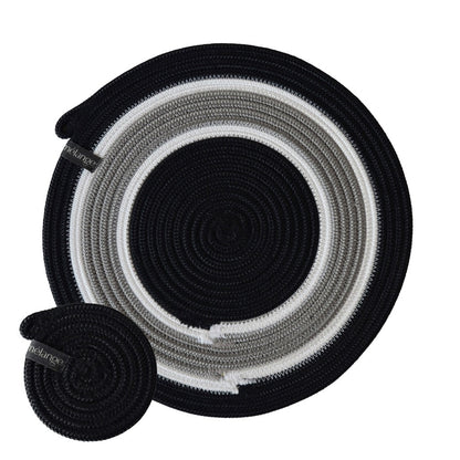 Placemats & Coasters (set of 4 each) - Mbizi Black