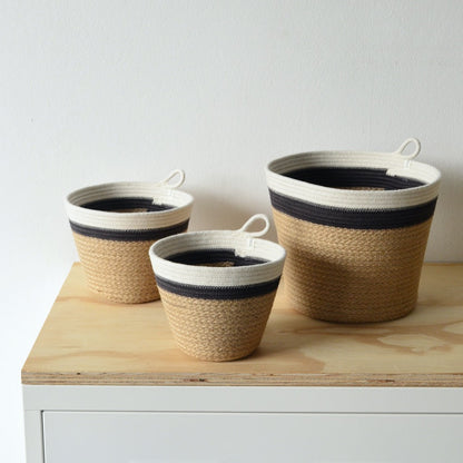 Planter Basket - Charcoal Jute Jungle