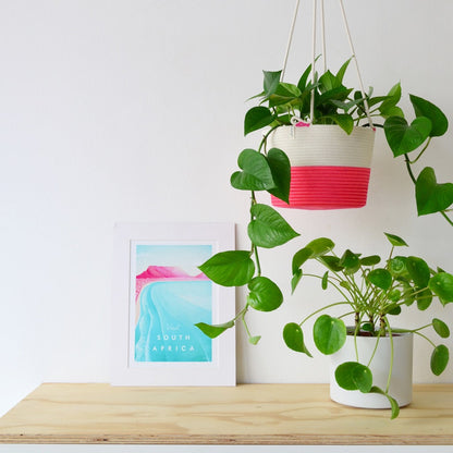 Hanging Planter - Flamingo Pink Only