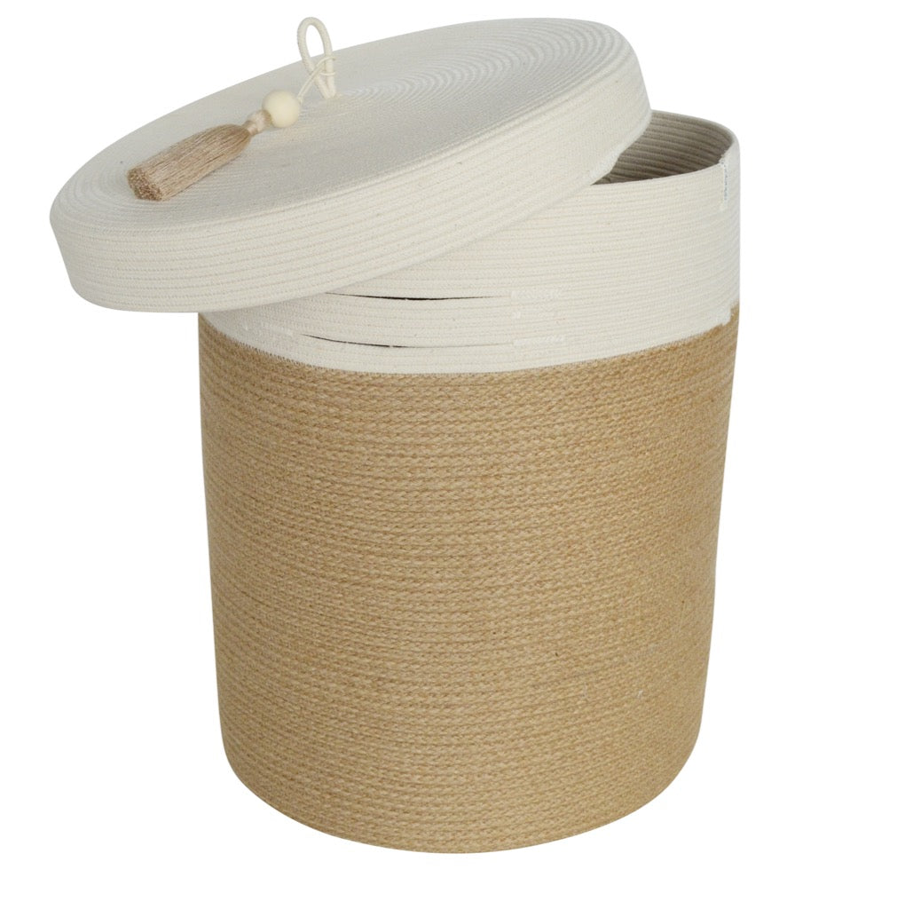 Lidded Laundry Basket - Jute Jungle