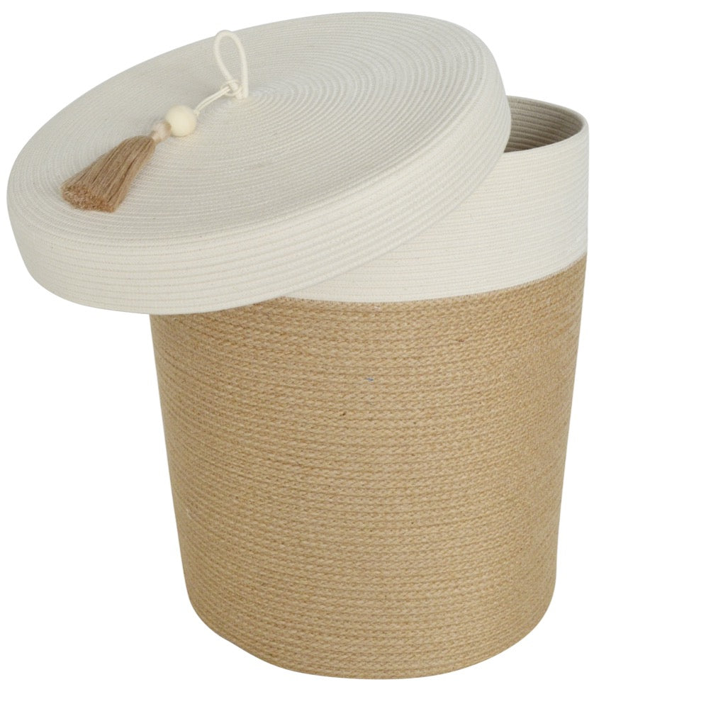 Lidded Laundry Basket - Jute Jungle