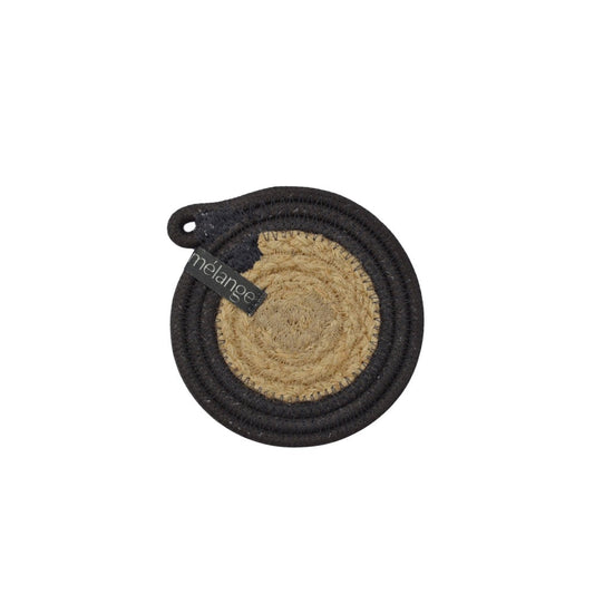 Coasters (set of 4) - Charcoal Jute Jungle