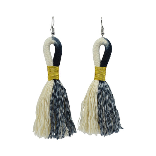 Earrings Ikat Black