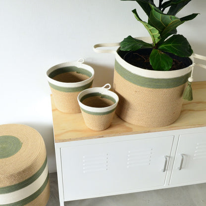 Planter Basket - Olive Jute Jungle