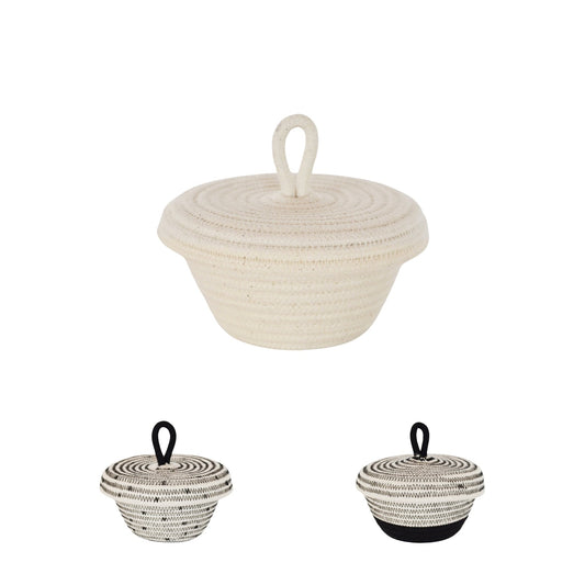 Petite Lidded Basket - Afri-Scandi