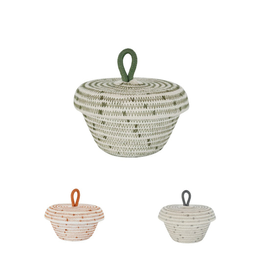 Petite Lidded Basket - Safari