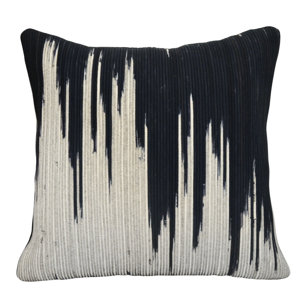 Scatter Cushion - Black Ikat