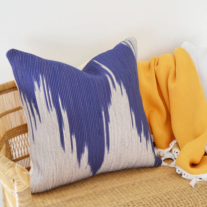 Scatter Cushion - Blue Ikat