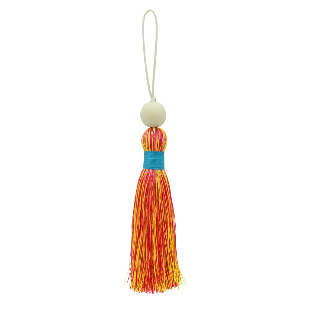 Multicoloured Tassel XL - Pink & Yellow