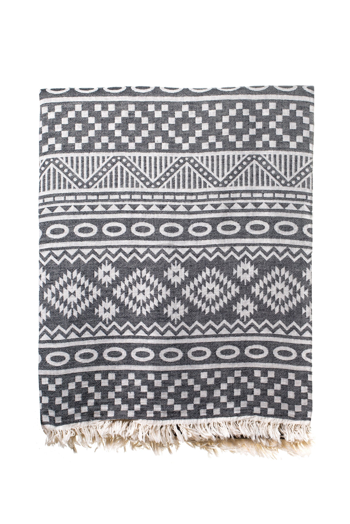 Motif Blankets / Throw Black