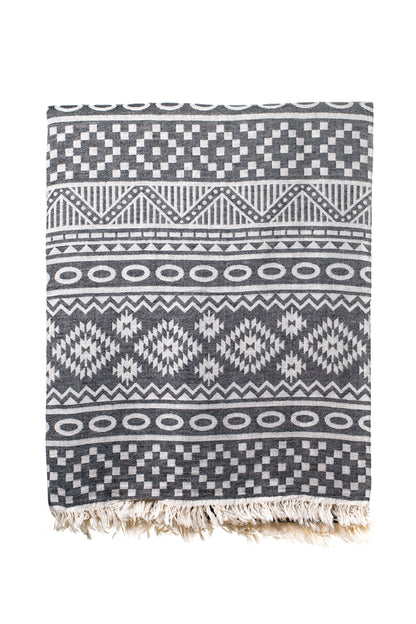 Motif Blankets / Throw Black