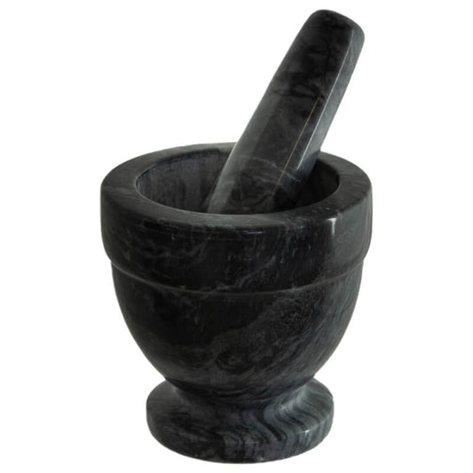 Mortar And Pestle Set in Black Stone