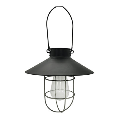 Eurolux - Large Solar Hanging Cage Lantern Black/Silver - Lighting, Lights - O616BS