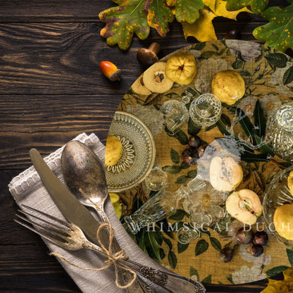 Once Upon A Time Felt on Vinyl Round Placemats