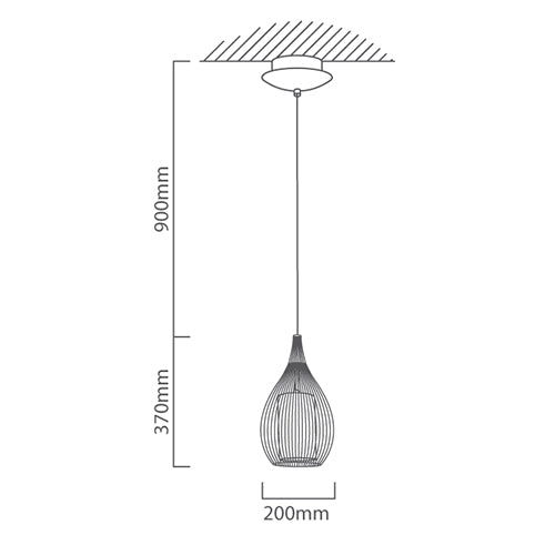 Eurolux - Razoni Pendant 200mm White - Lighting, Lights - P465