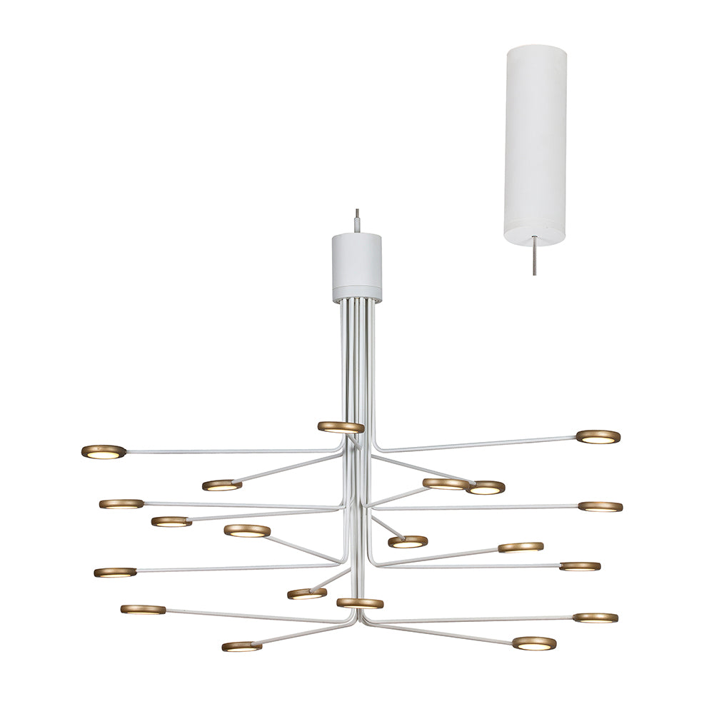 Eurolux - Tilly Series 2034 Pendant 870mm White/Gold - Lighting, Lights - P809