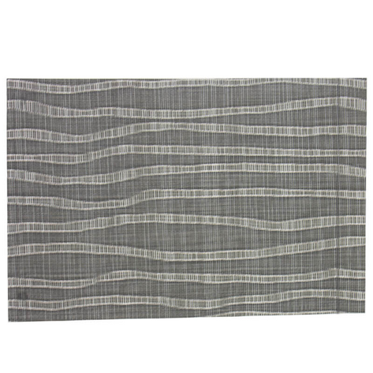 Placemat - Grey Weave Pattern - Rectangular, Place Mats, Table Mats, Washable