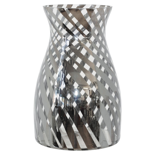 Genoa Silver Stripe Vase 30x19cm