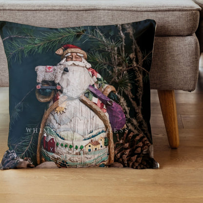 Santa Clause Is Coming To Town Christmas Scatter Cushion Cover