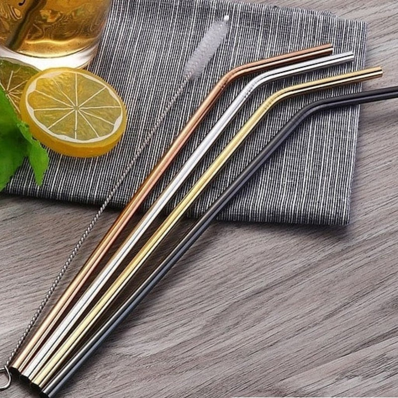 Stainless Steel Straws by Nicolson Russell (Set of 4 with 2 cleaners)