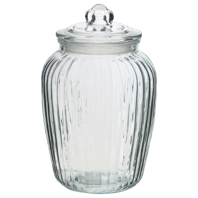 Glass Cookie Jar (2000 ml) with Rubber Seal Glass Lid