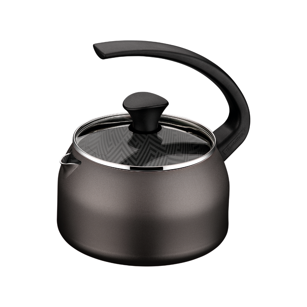 Tramontina - Kettle - 1.9 L Lead-Colored Aluminum with Interior and Exterior Starflon Max Nonstick Coating
