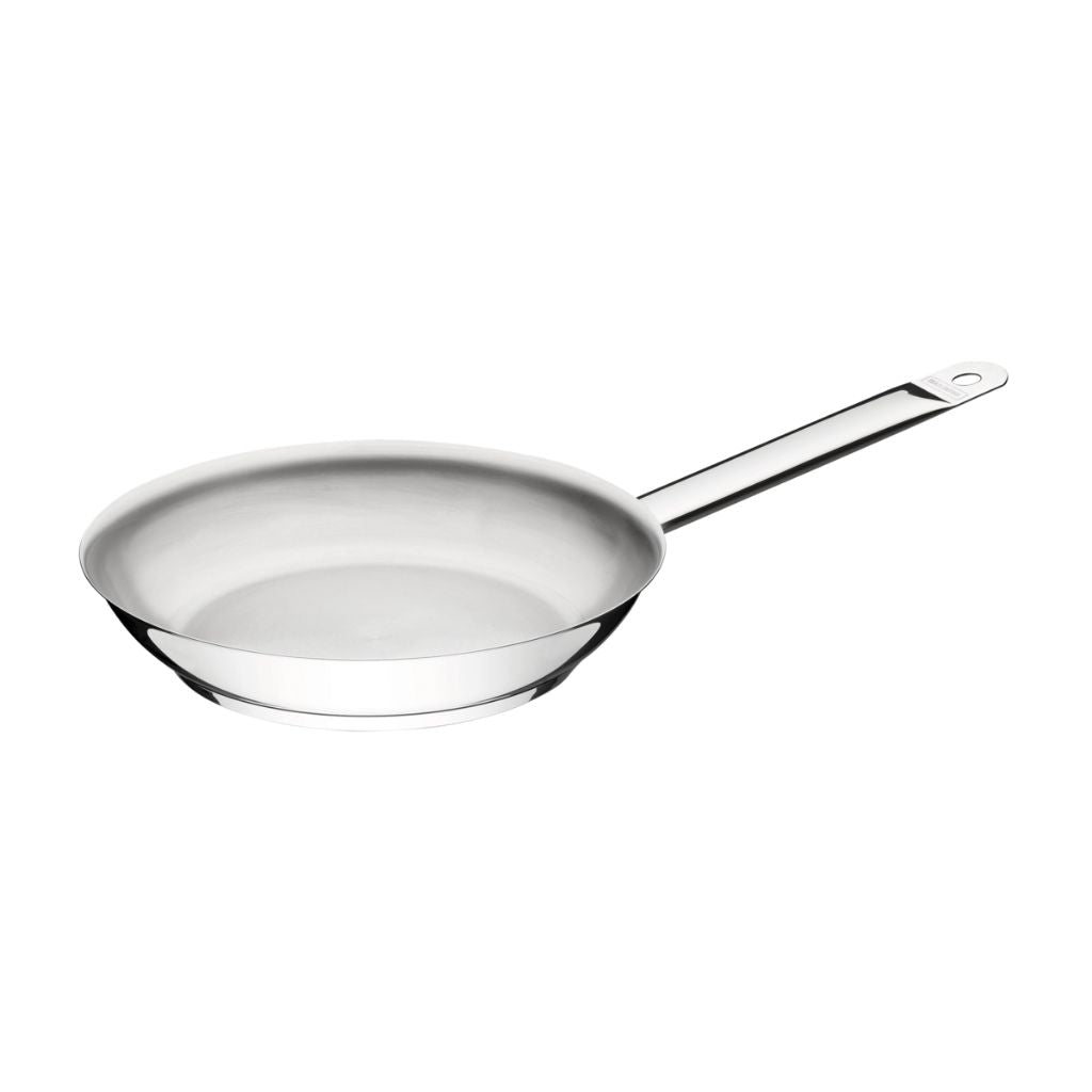 Tramontina Professional 26 cm 2 L Shallow Stainless Steel Frying Pan with Long Handle and Tri-Ply Base