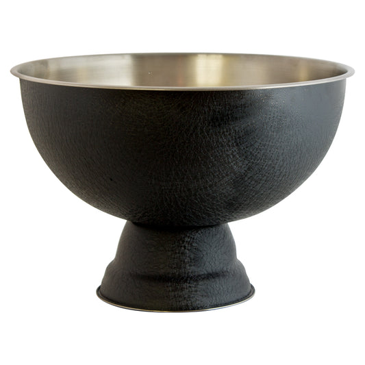 Footed Wine Cooler Tub in Black Metal - 13.5 L (27 x 39.5 cm)
