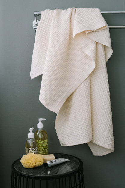 Waffle Weave Oatmeal Turkish Towel