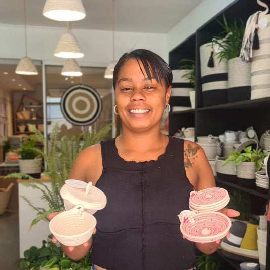 Petite Ivory and Fuchsia (Set of 4) - SALE