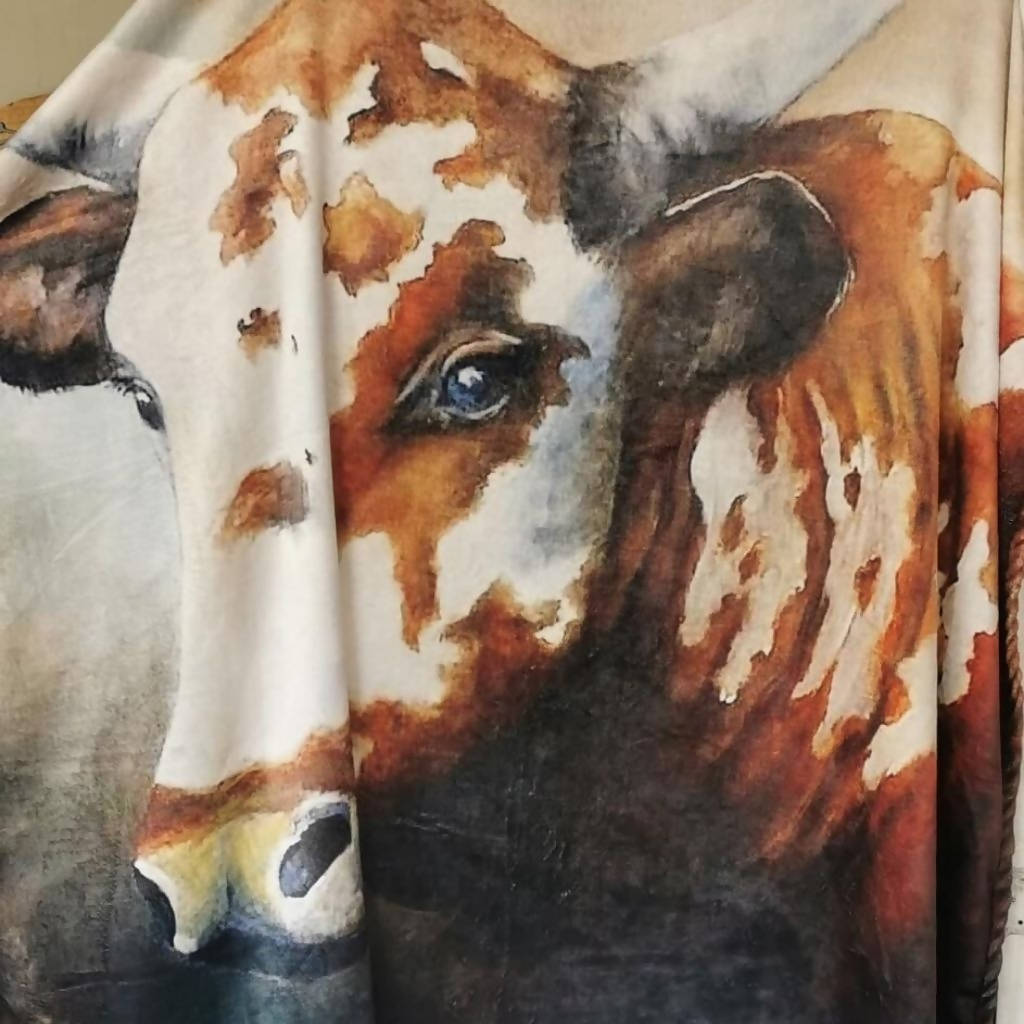 Art and Decor by Nicolene Jordaan Blankets Nguni Designs / 1m x 1.45m Fleece Blanket by Nicolene Jordaan