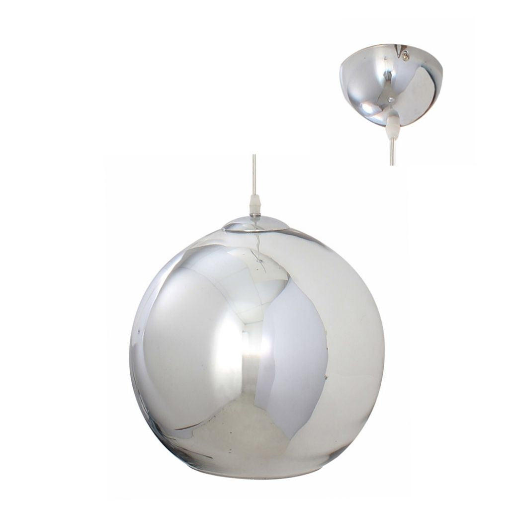 Eurolux Ceiling Light Fixtures Eurolux - Mercury Pendant Electroplated Chrome Glass - Lighting, Lights - P431CH