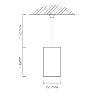 Eurolux Ceiling Light Fixtures Eurolux - Rice Paper Square Pendant 220mm White - Lighting, Lights - P61