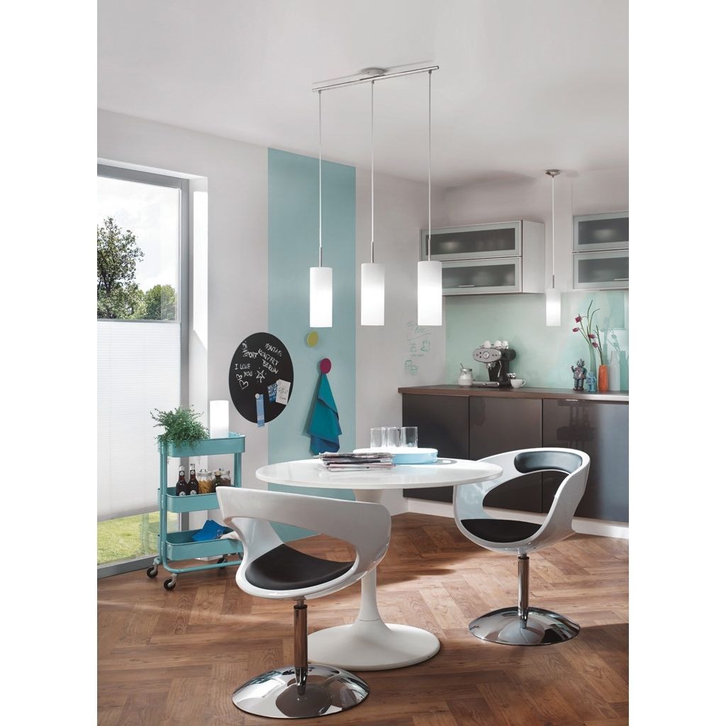 Eurolux Ceiling Light Fixtures Eurolux - Troy3 1LT Pendant 110mm Satin Chrome - Lighting, Lights - P239