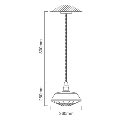 Eurolux Ceiling Light Fixtures Eurolux - Vibrato Pendant Black - Lighting, Lights - P474