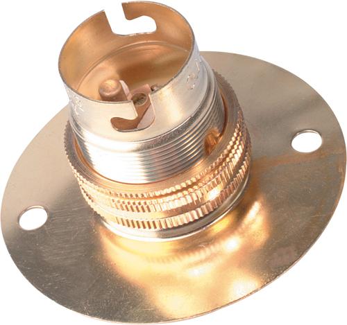 Eurolux - B22 Brass Lamp Holder 63mm Batten