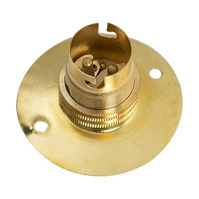 Eurolux - B22 Brass Lamp Holder 63mm Batten