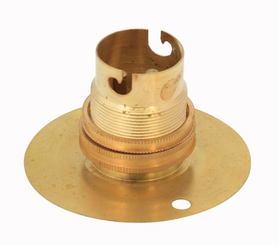 Eurolux - B22 Brass Lamp Holder Batten 50mm