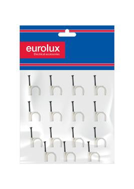 Eurolux - Cable Clips Round 12.0mm Qty.100 Loose