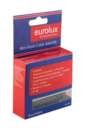 Eurolux - Cable Joint Kit to 3x2.5mm Round Black