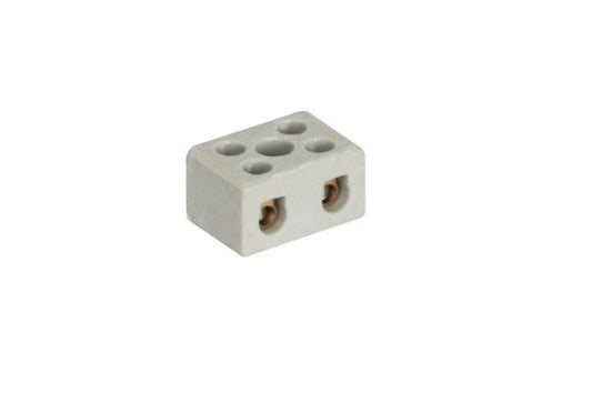 Eurolux - Connector Block 15Amp 2Way Porcelain